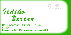 ildiko marter business card
